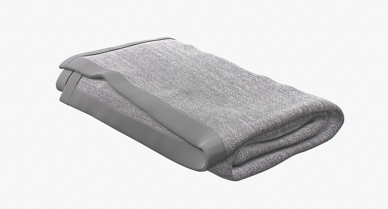 Blanket Folded V1 Low-poly 3D model_5