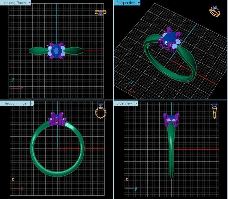 Ring T01216 3D print model_2