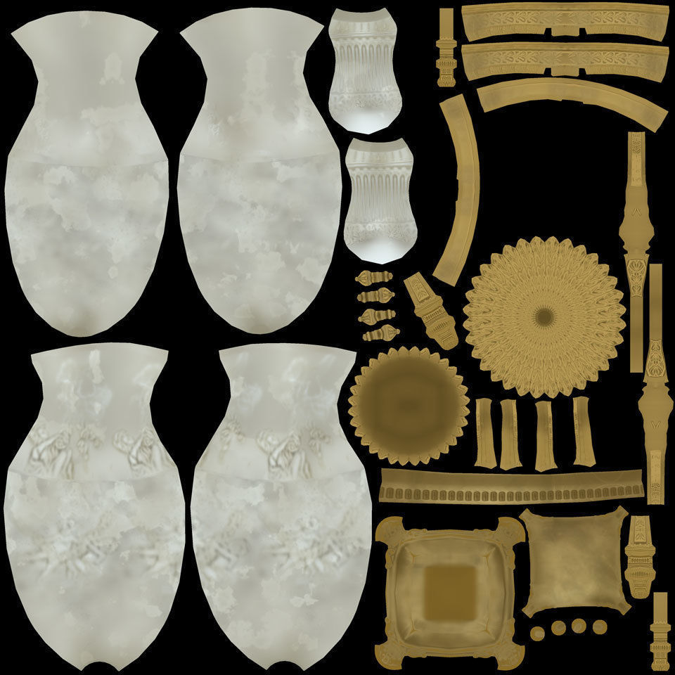 French Jar A Low-poly 3D model_13