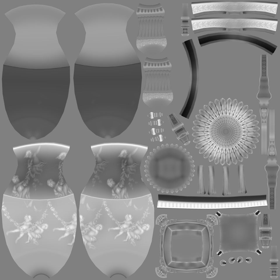 French Jar A Low-poly 3D model_12