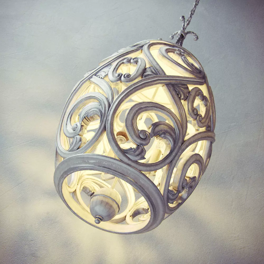 Ceiling lamp Low-poly 3D model_0