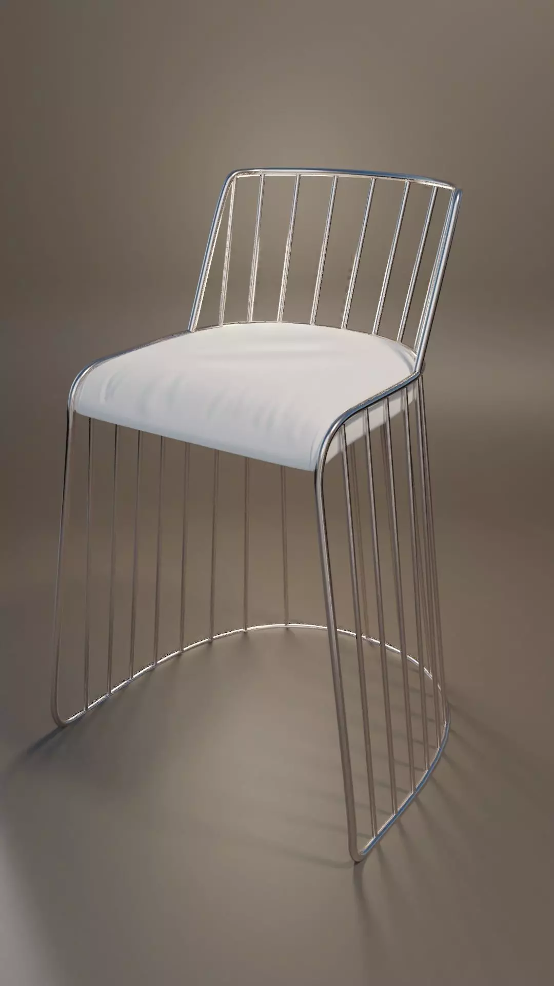 Stool metal chair with seat Free 3D model