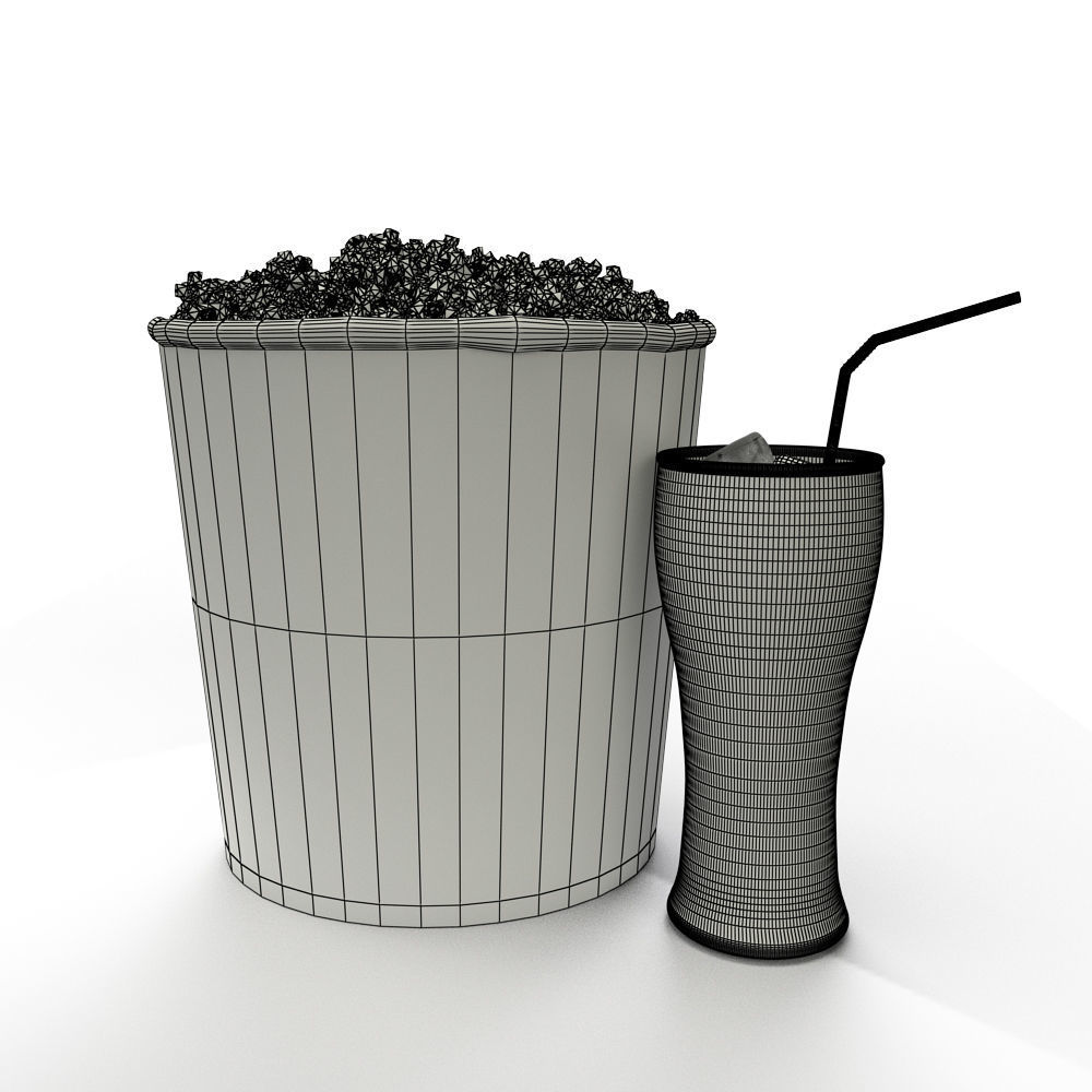 Popcorn and Cola 3D model_3