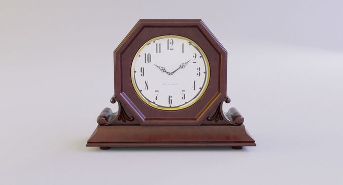Fireplace Table Clock 3D model