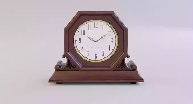 Fireplace Table Clock 3D model