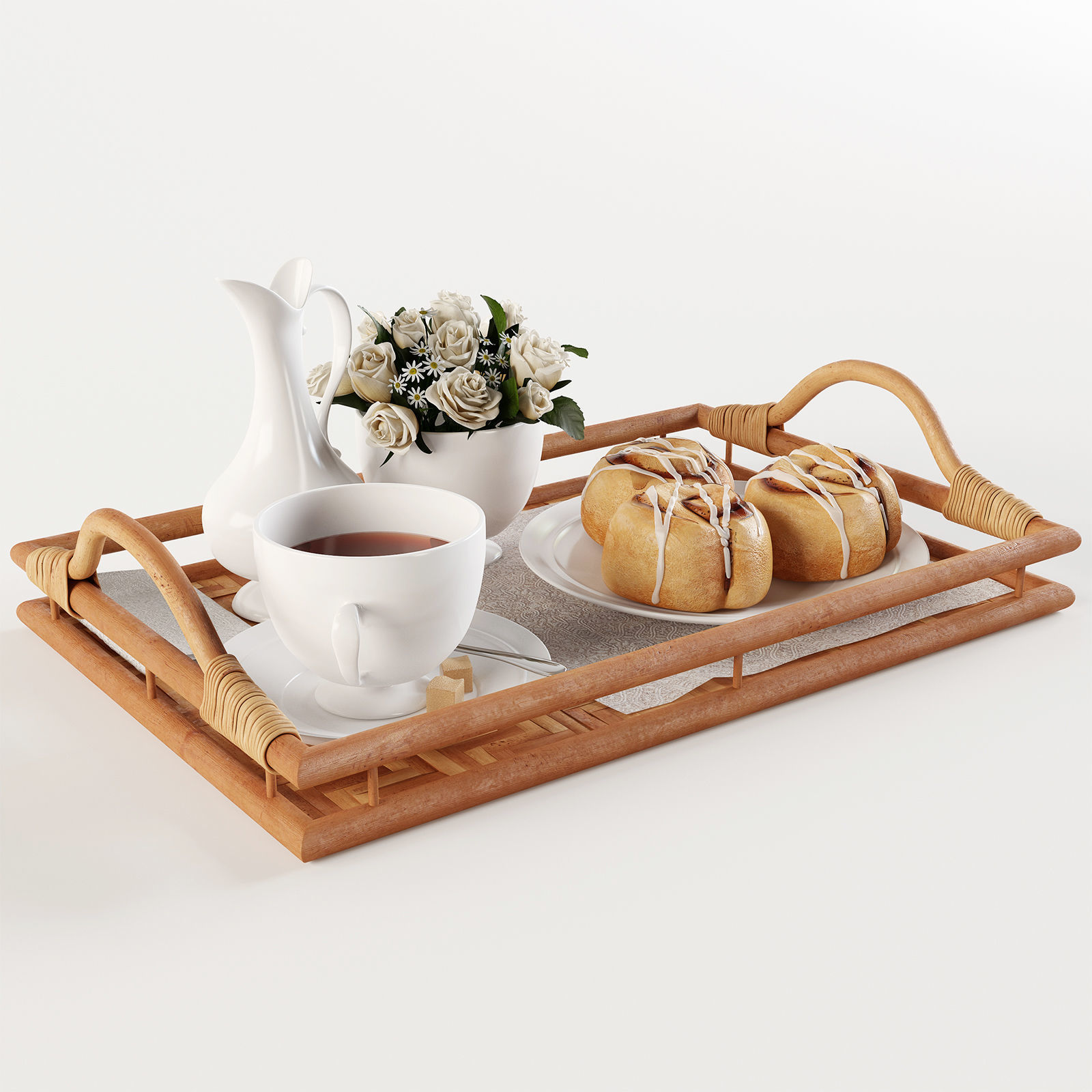 Breakfast on the tray w003 3D model_3