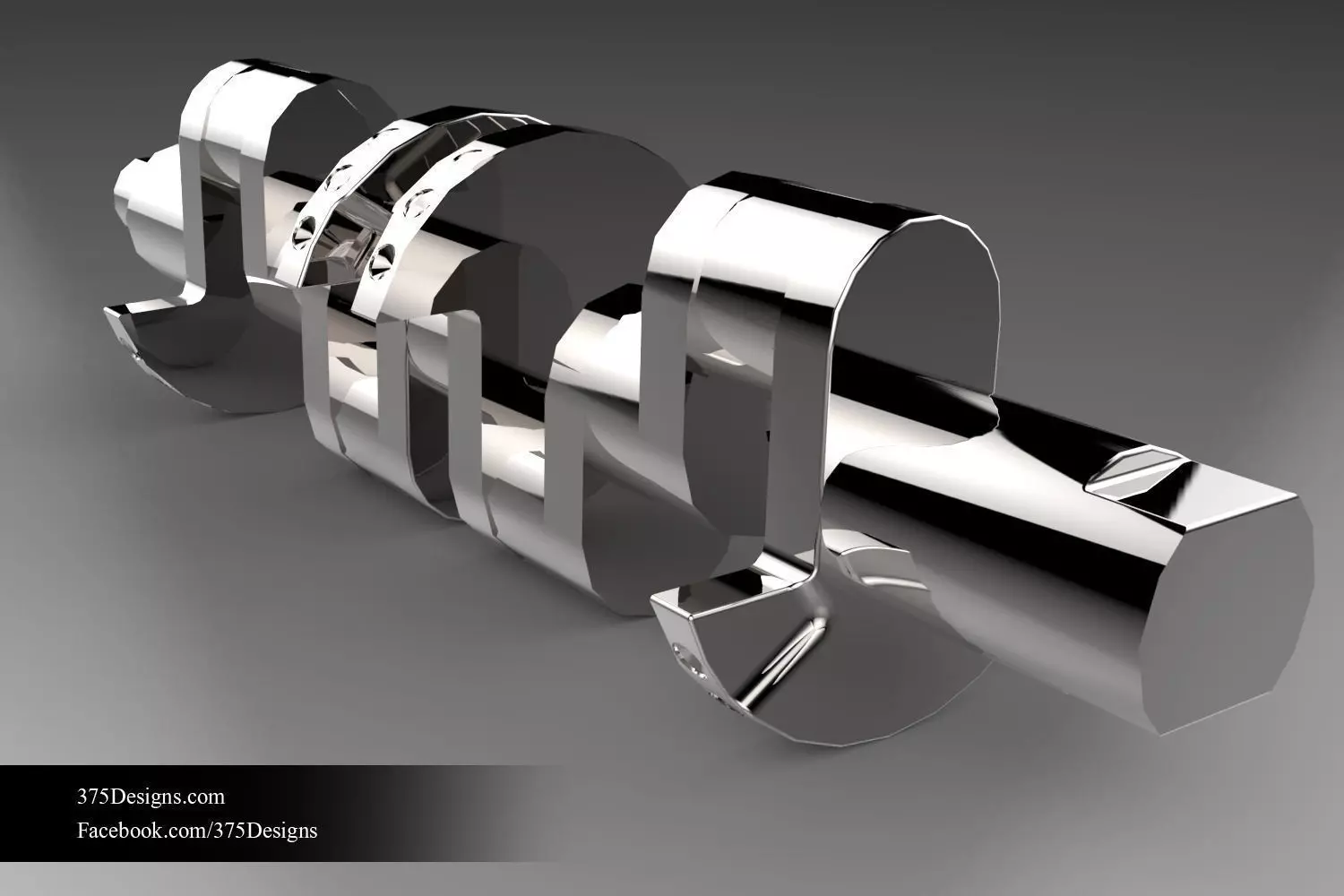 Crankshaft - Straight 4 Engine Free 3D model