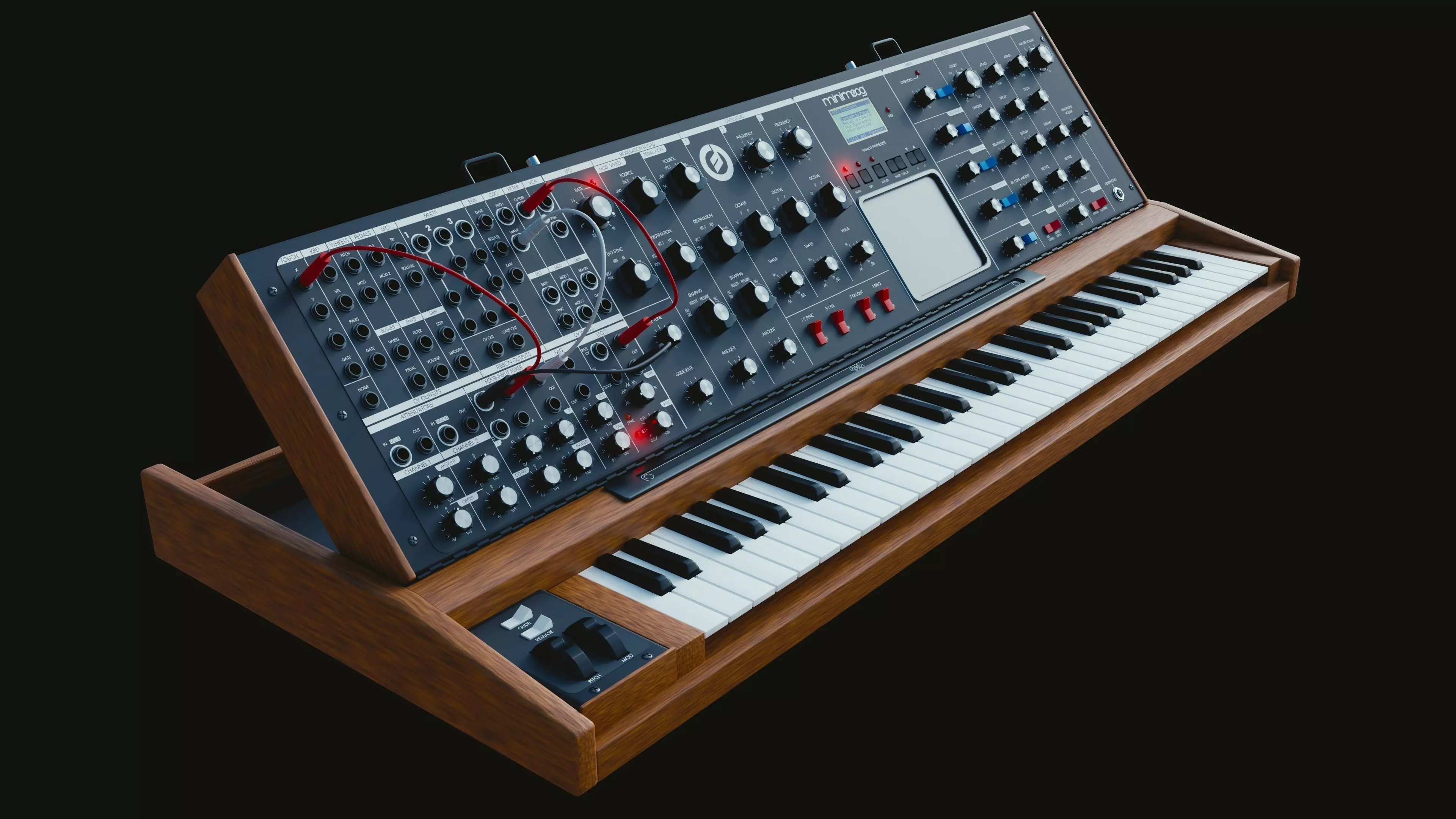 Moog Voyager XL Synthesizer 3D model_0