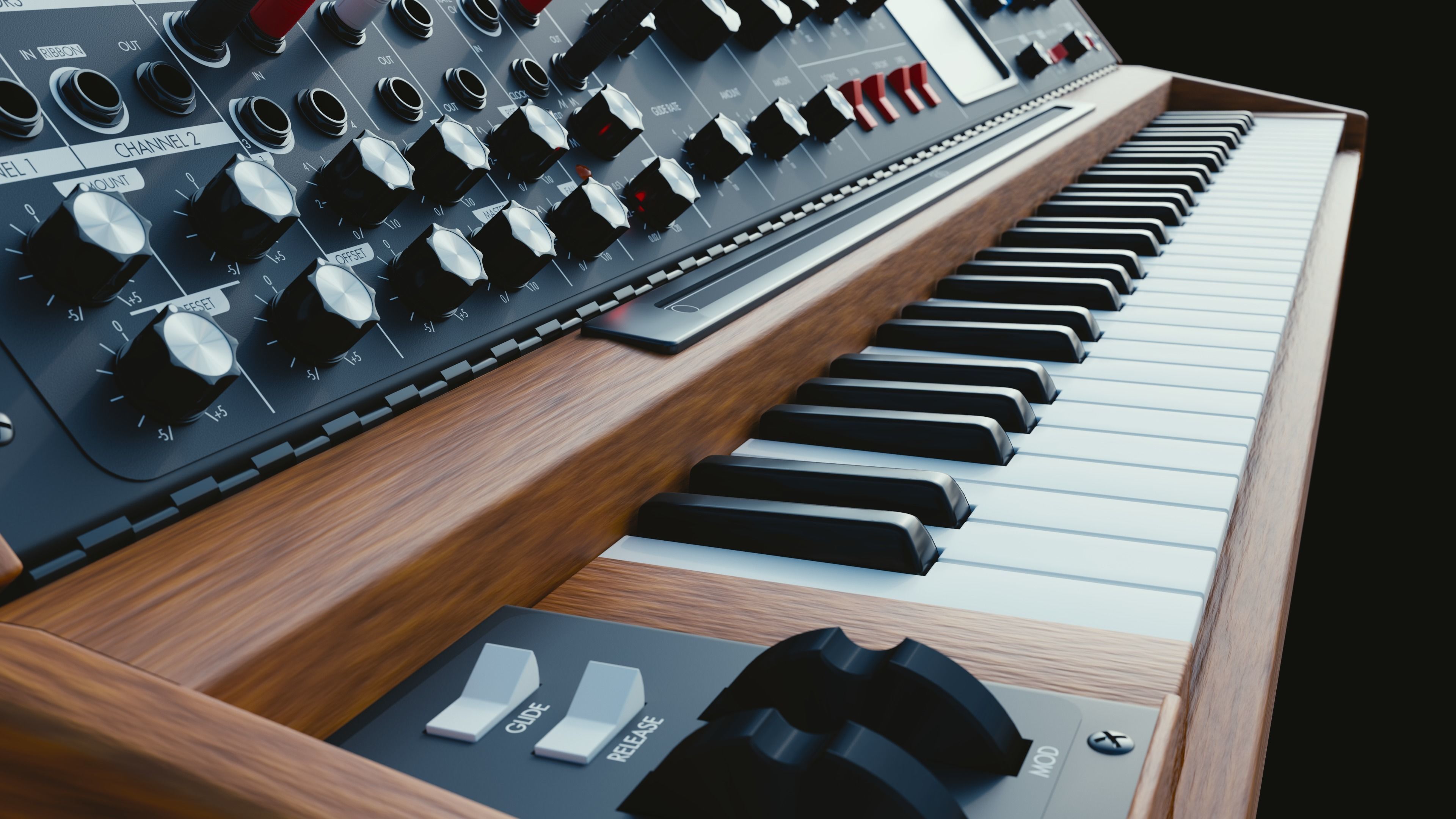 Moog Voyager XL Synthesizer 3D model_4