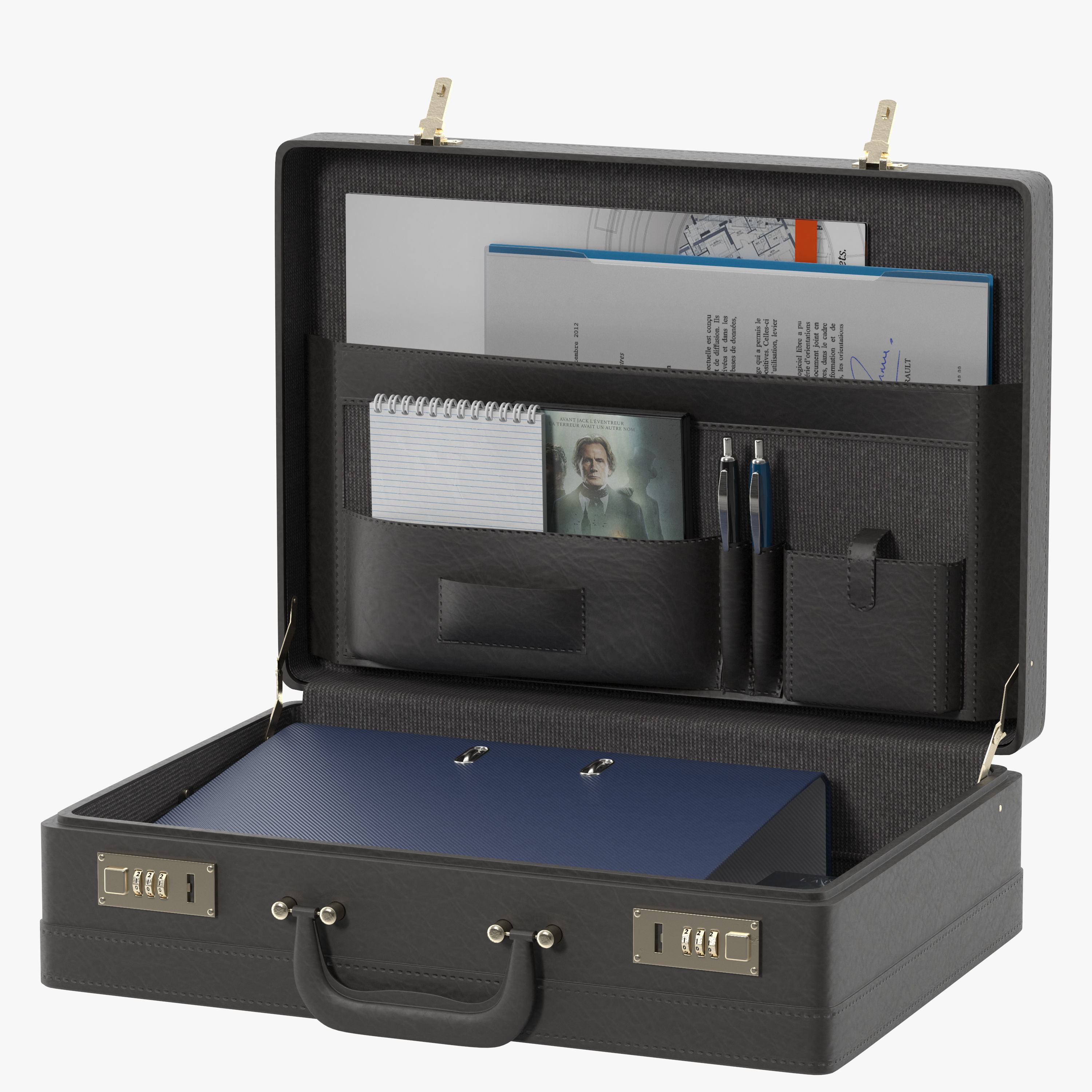 Business Suitcase 3D model_3