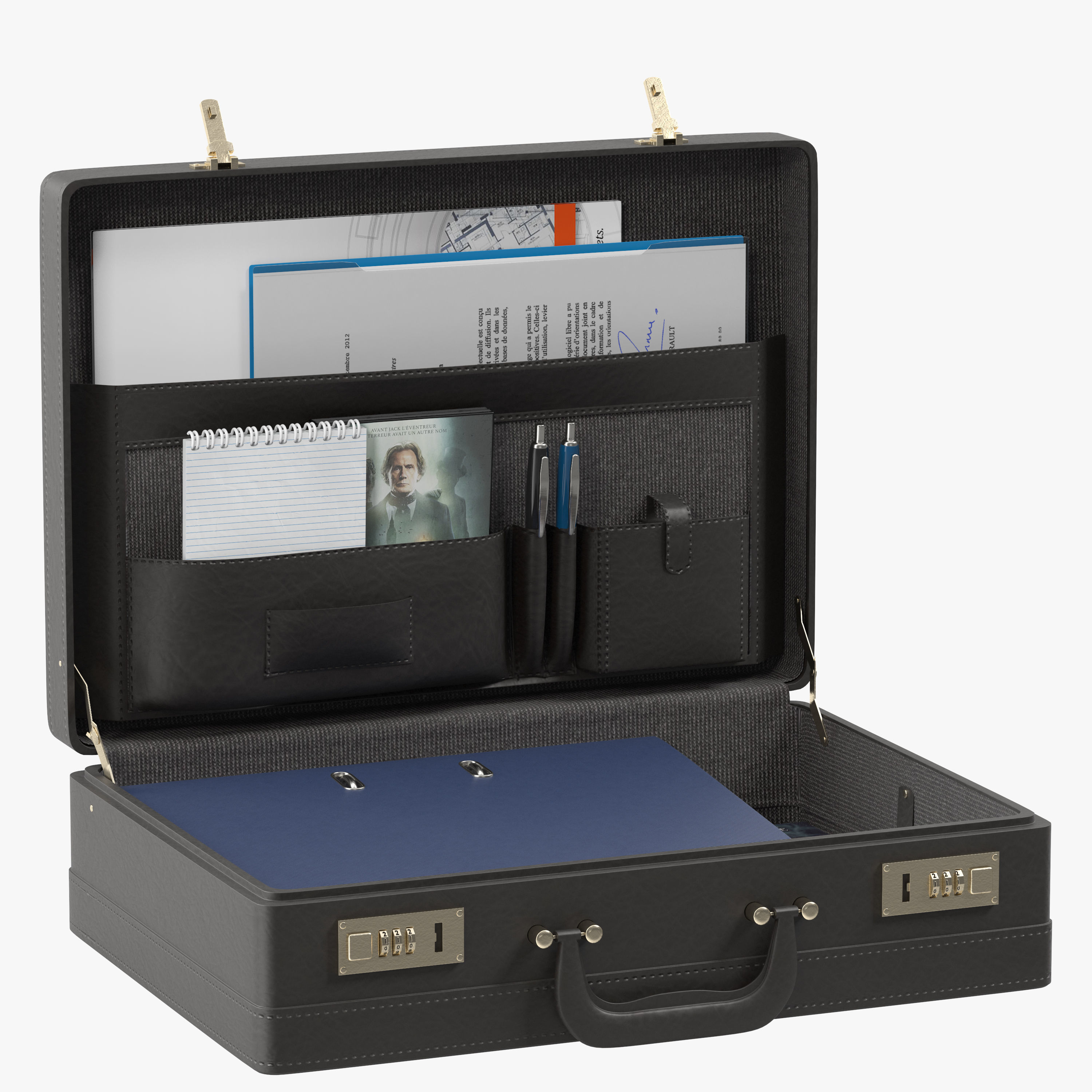 Business Suitcase 3D model_2