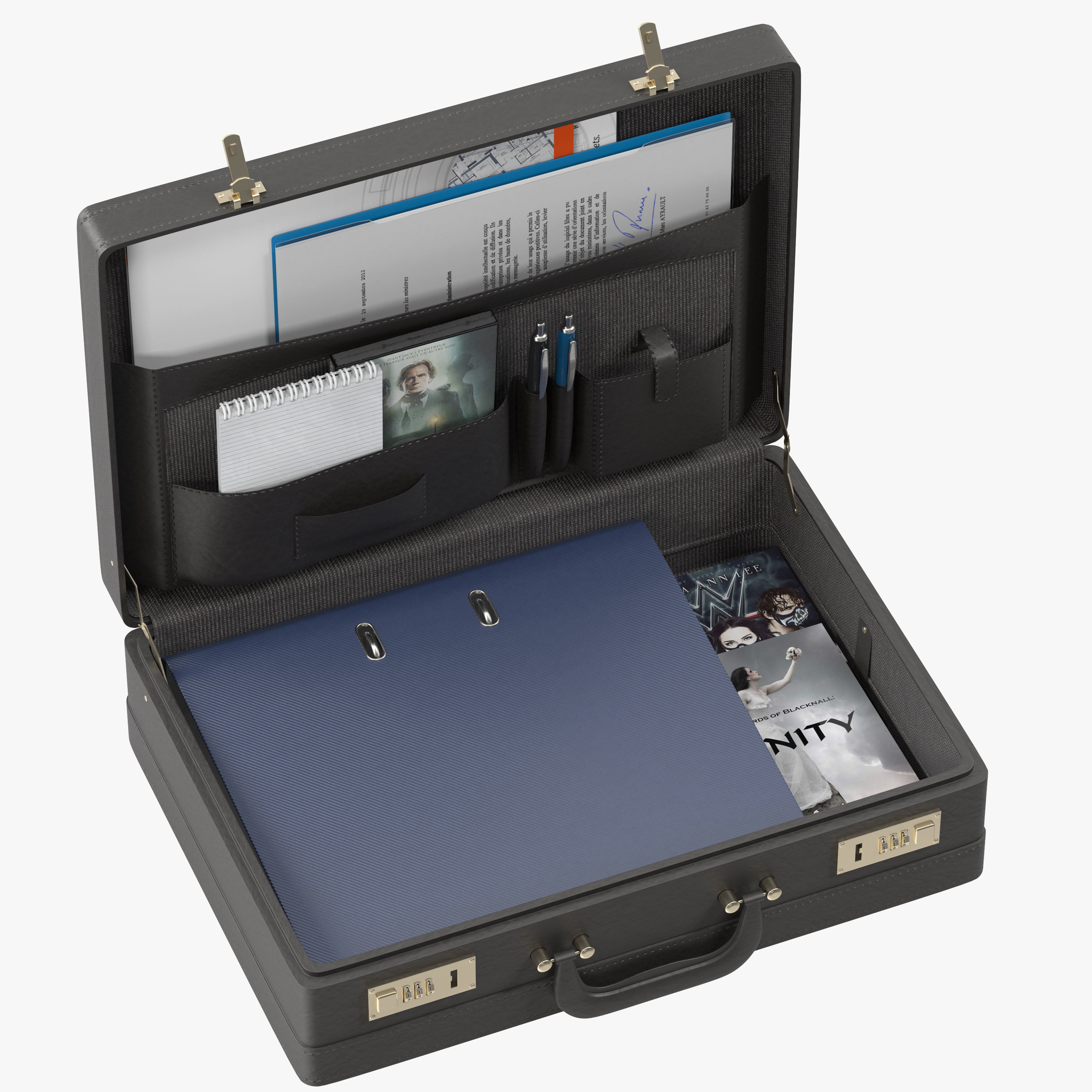 Business Suitcase 3D model_4