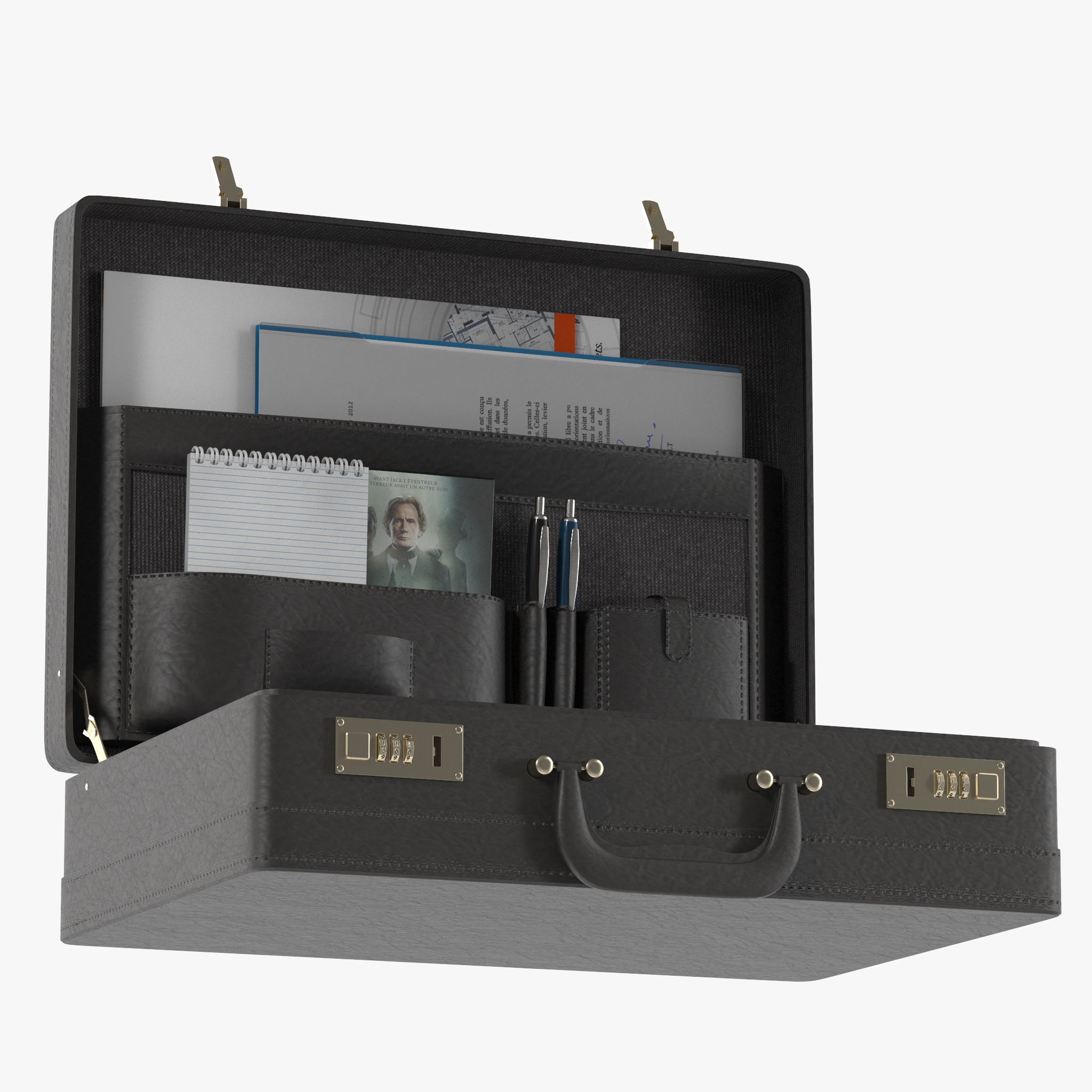 Business Suitcase 3D model_7