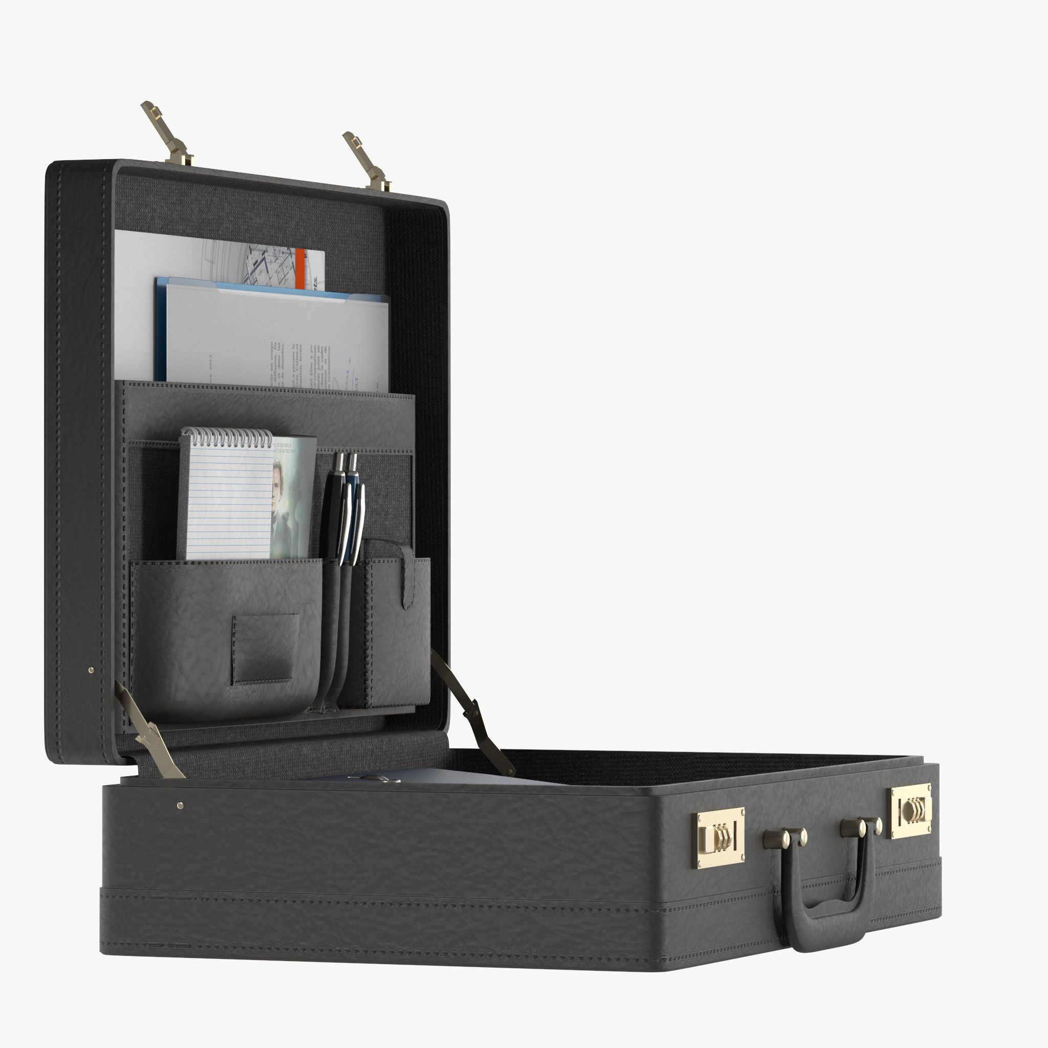 Business Suitcase 3D model_5