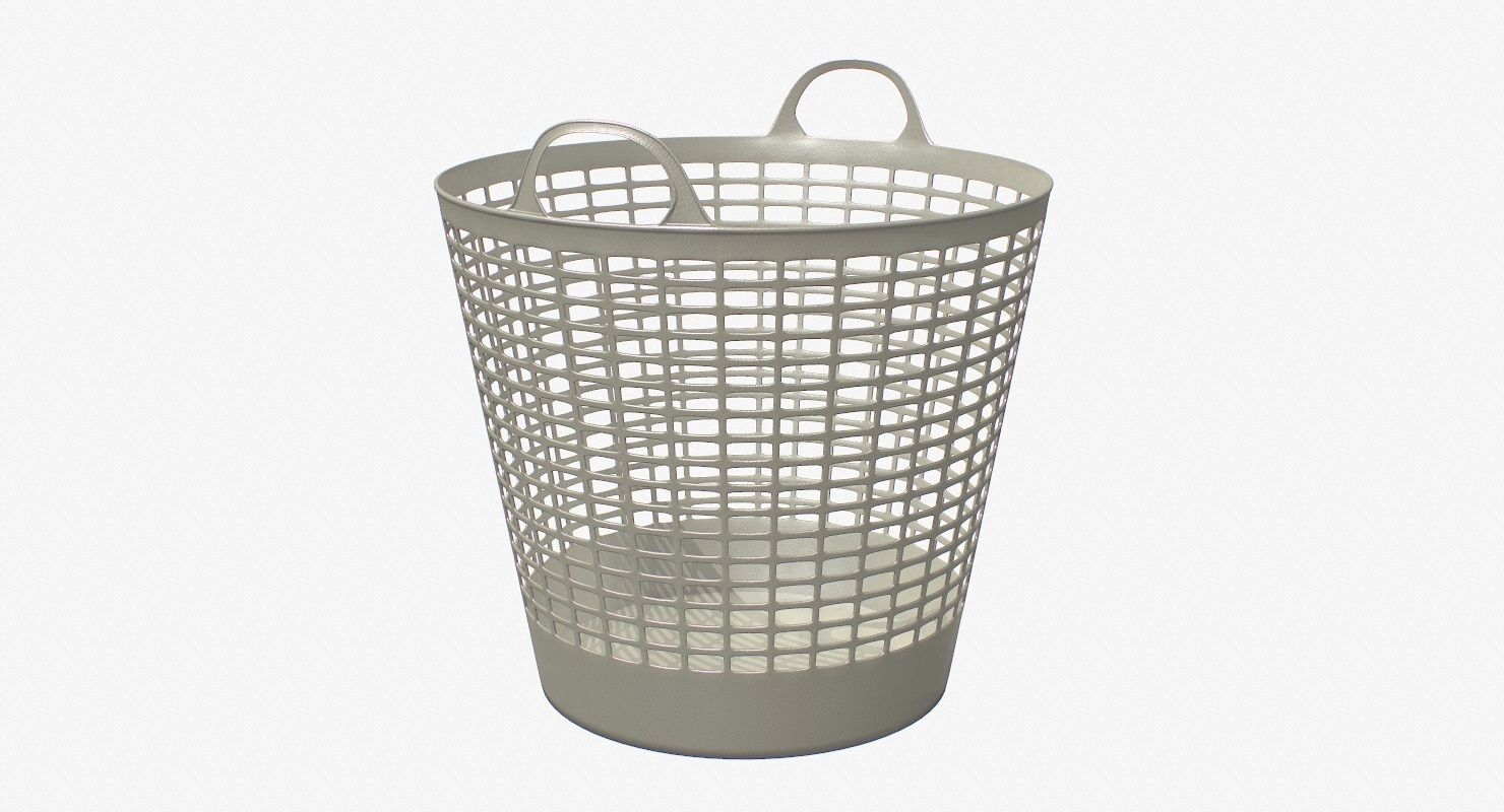 Laundry Basket V2 Low-poly 3D model_6