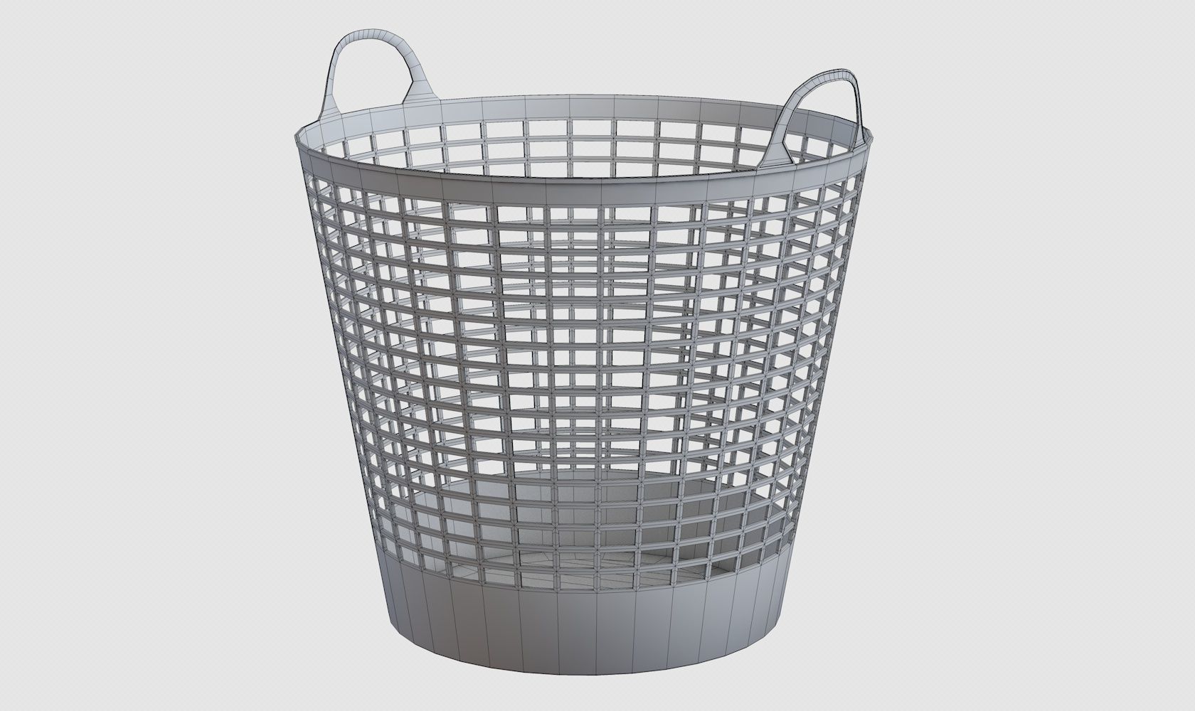 Laundry Basket V2 Low-poly 3D model_10