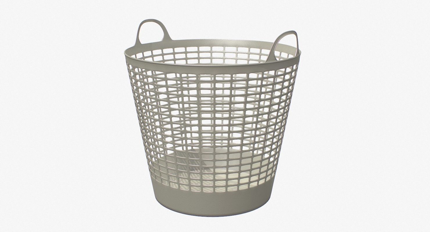 Laundry Basket V2 Low-poly 3D model_4