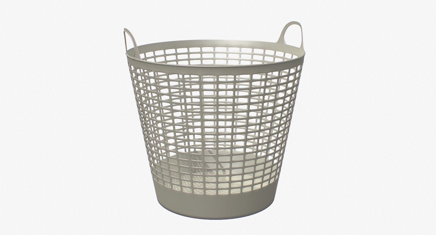 Laundry Basket V2 Low-poly 3D model_2