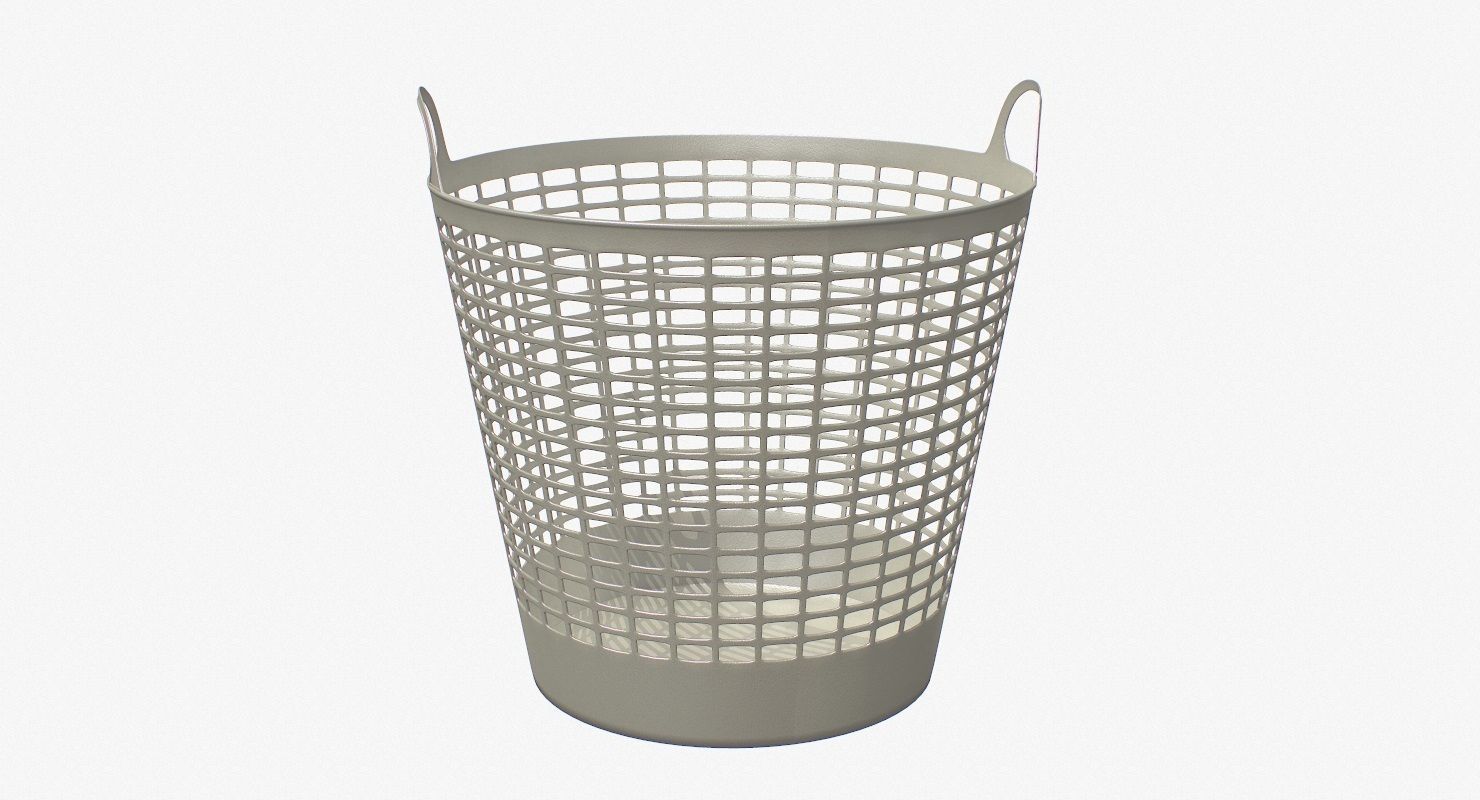 Laundry Basket V2 Low-poly 3D model_5