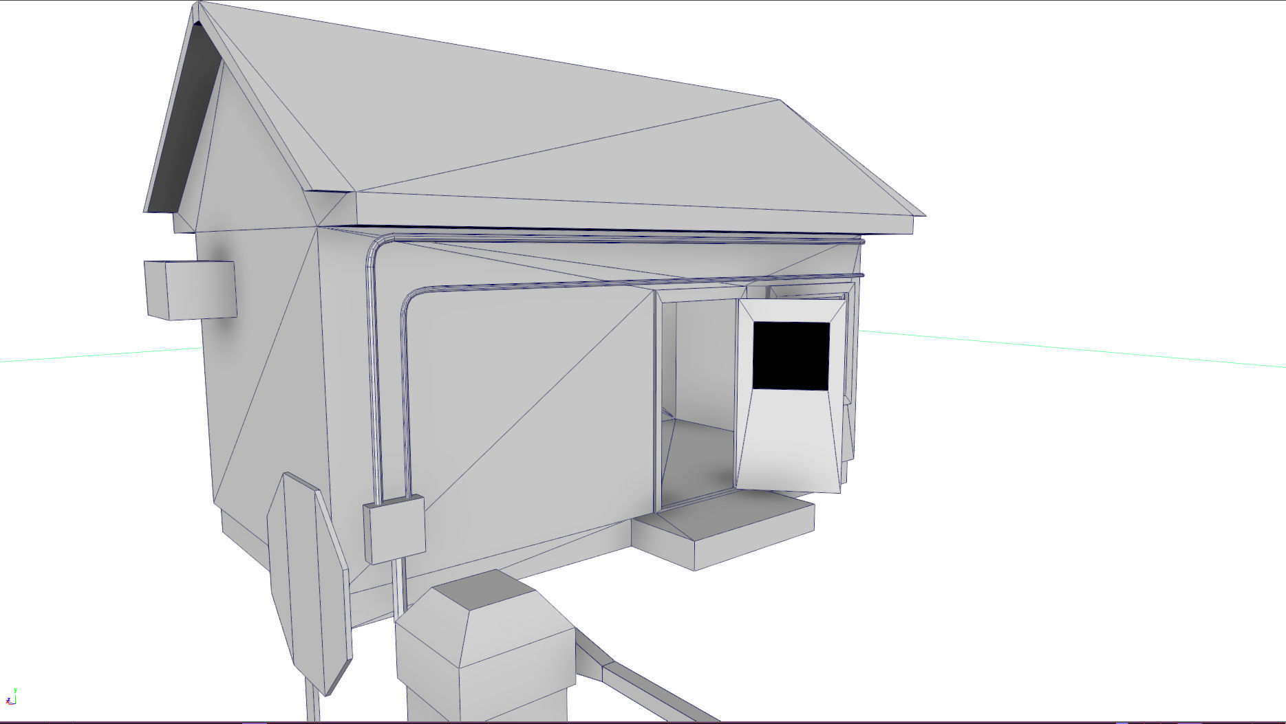 Security Booth - PBR - VR AR Low-poly 3D model_14