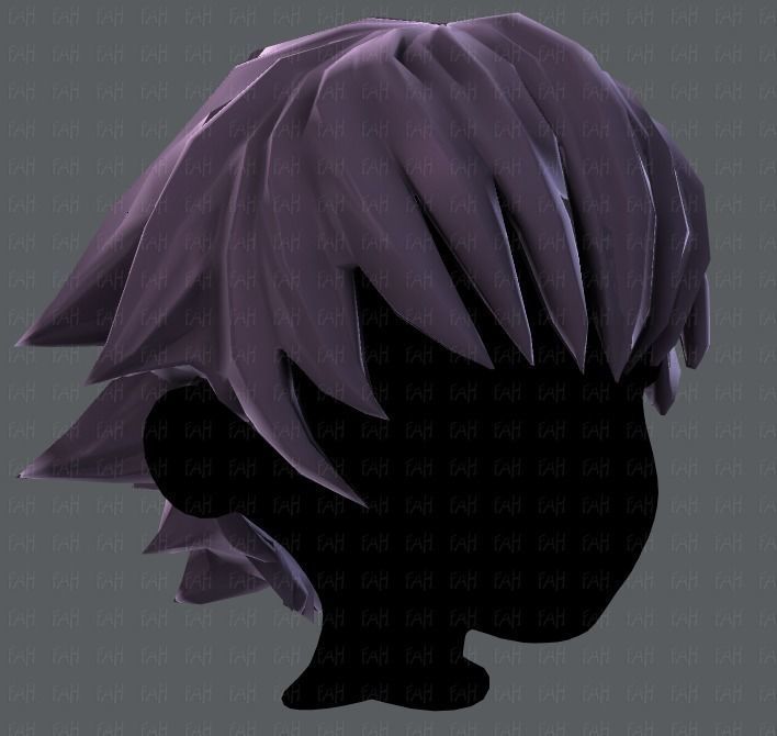 3D Hair style for boy V04 Low-poly 3D model_18