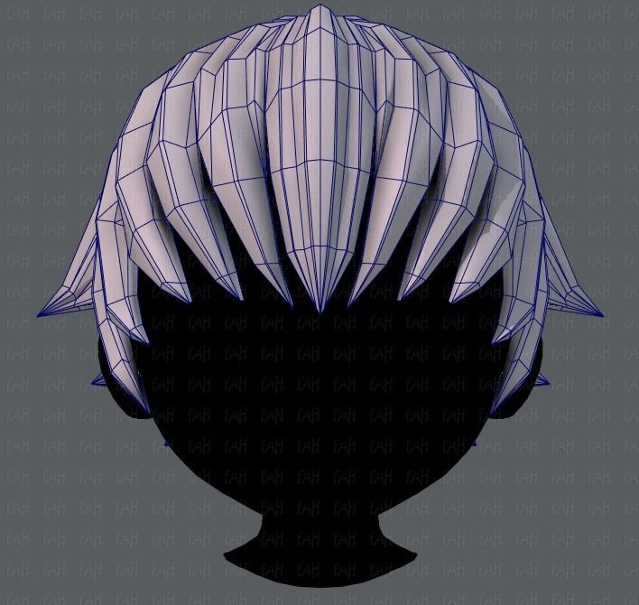 3D Hair style for boy V04 Low-poly 3D model_25