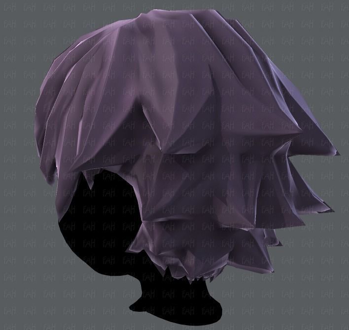 3D Hair style for boy V04 Low-poly 3D model_22