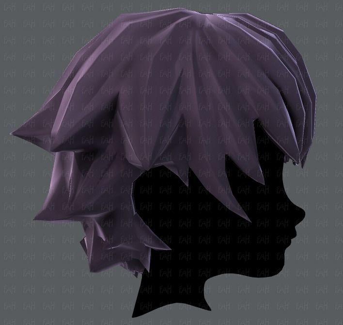 3D Hair style for boy V04 Low-poly 3D model_19