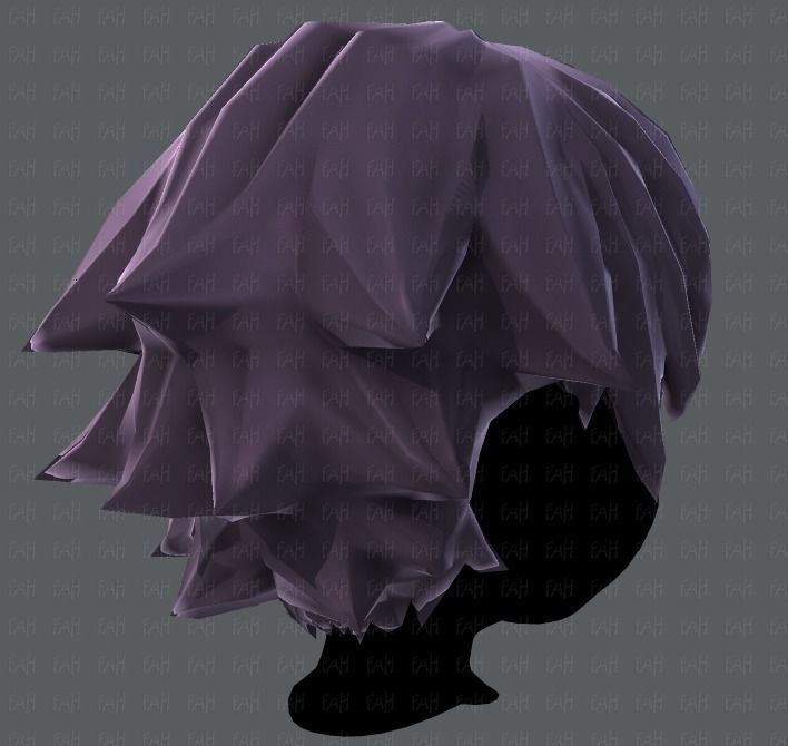 3D Hair style for boy V04 Low-poly 3D model_20