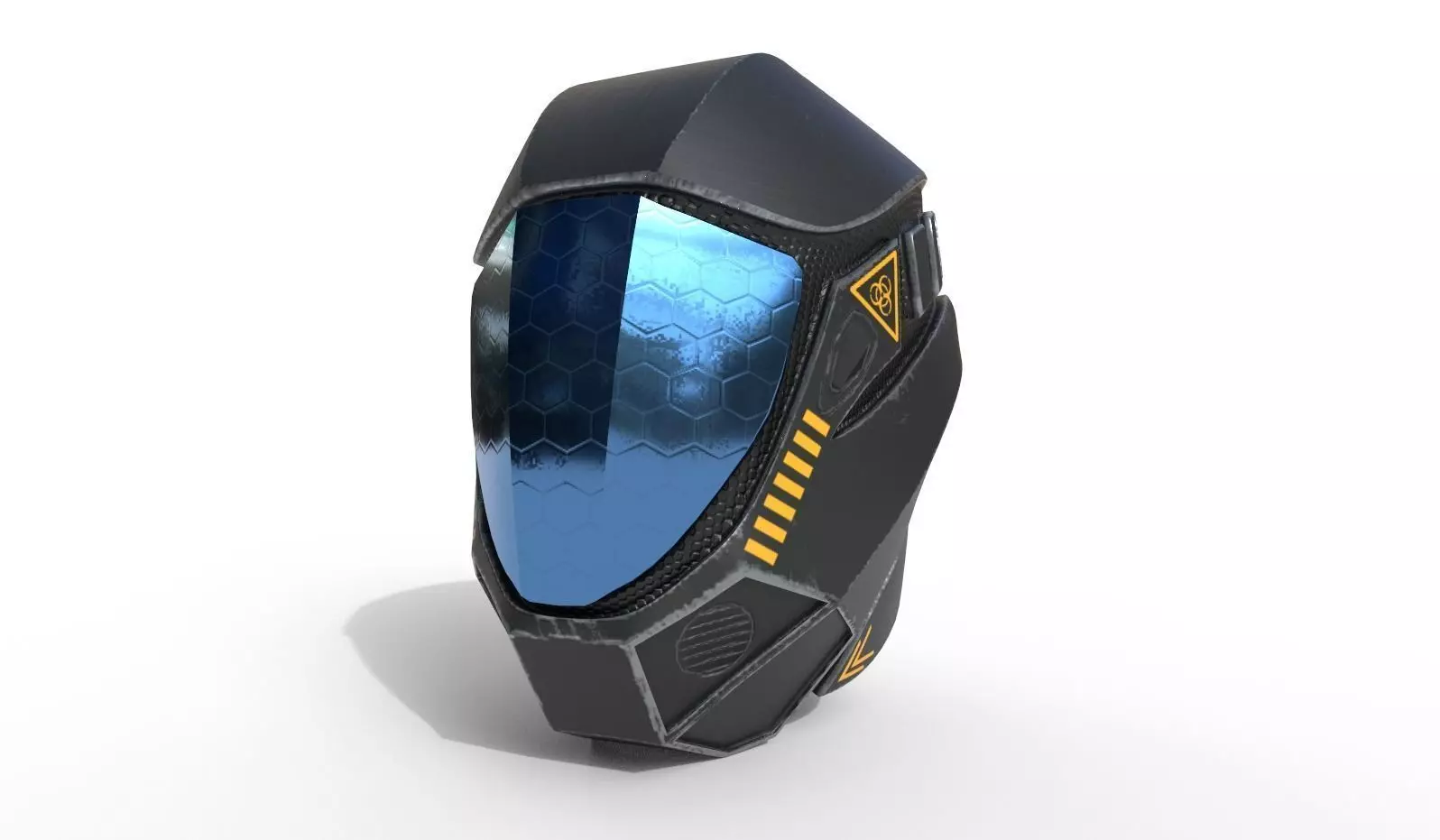 Scifi Helmet Low-poly 3D model_0