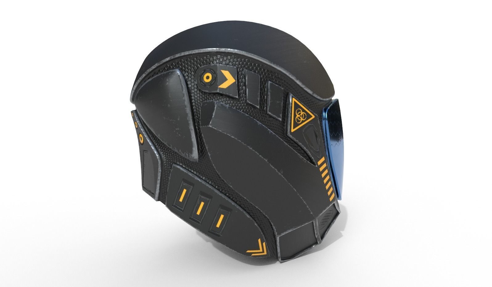 Scifi Helmet Low-poly 3D model_2