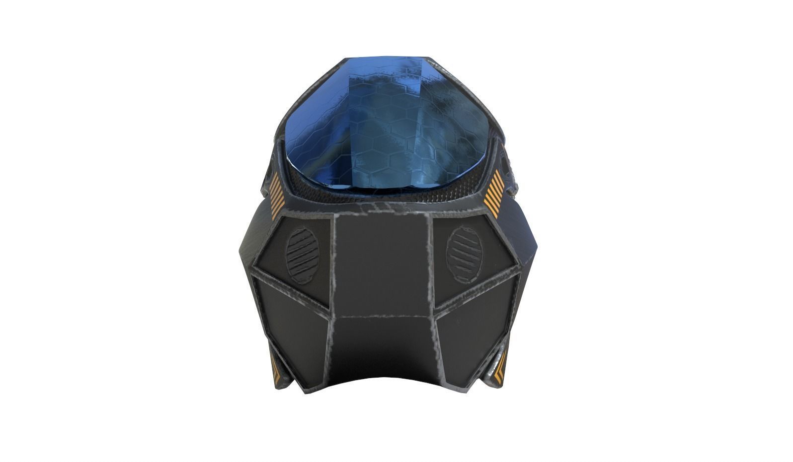 Scifi Helmet Low-poly 3D model_4