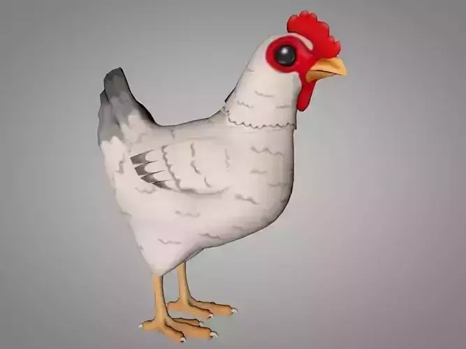 Chicken Low-poly 3D model