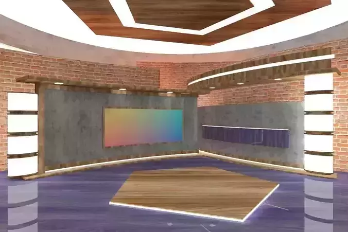 Visual Studio 3D TV panel 3D model