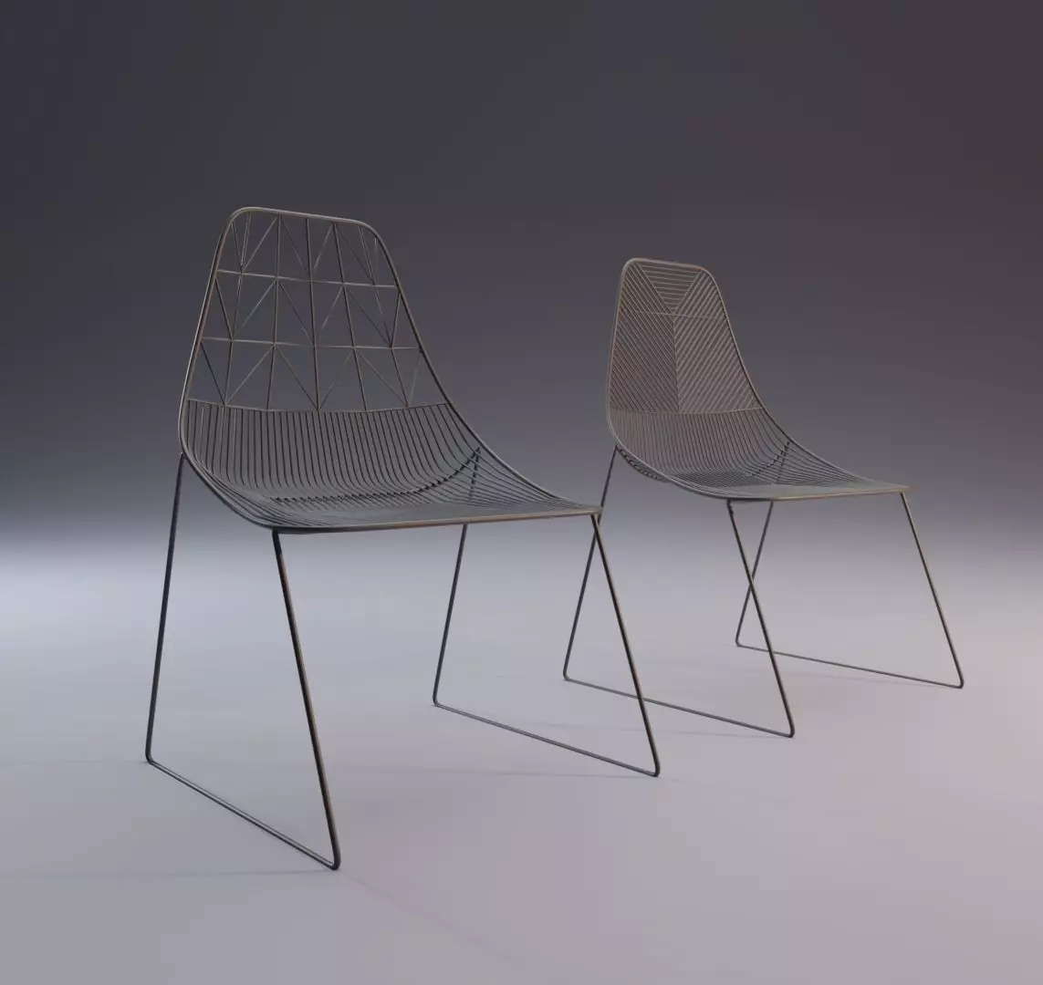 Wired chairs Free 3D model