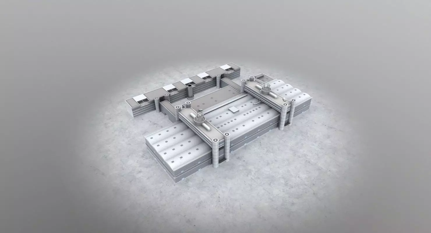 EDDH Hangar 3A Low-poly 3D model