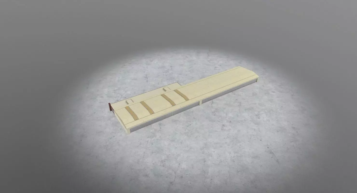 EDDH Hangar L Low-poly 3D model