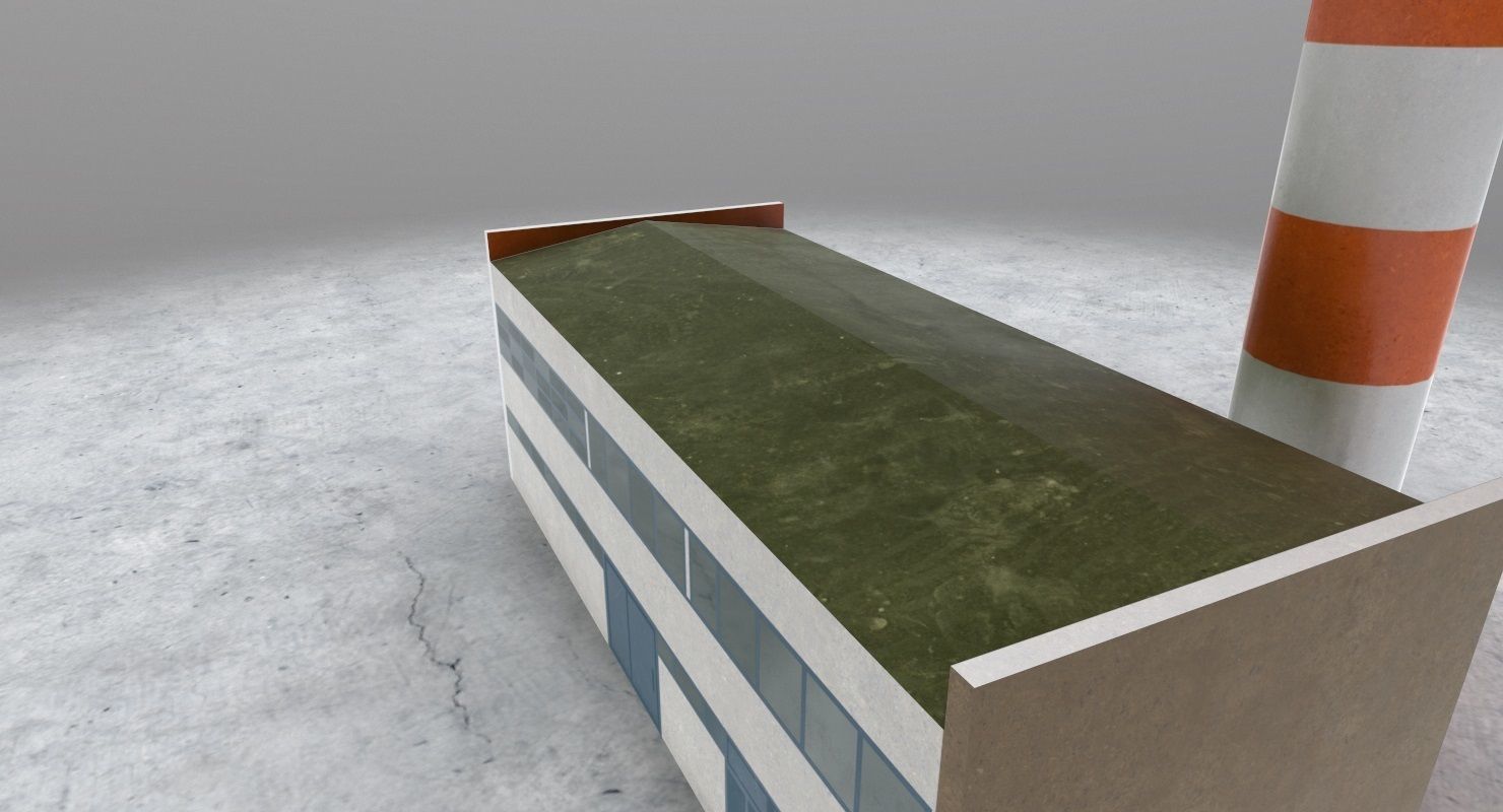 EDDH Radar Tower Low-poly 3D model_4