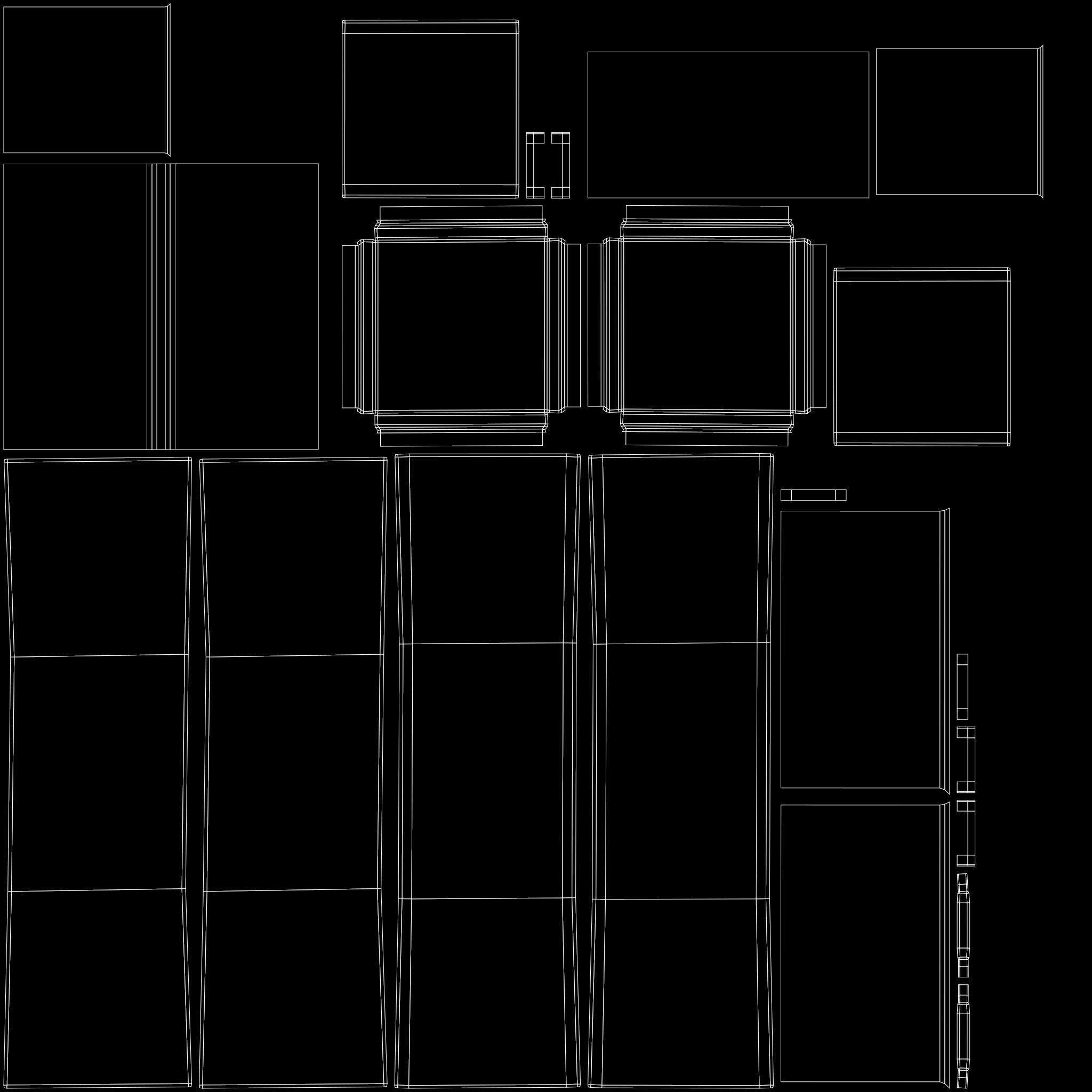 Modern TV Stand Low-poly 3D model_8