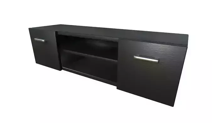 Modern TV Stand Low-poly 3D model Modern TV Stand Low-poly 3D model