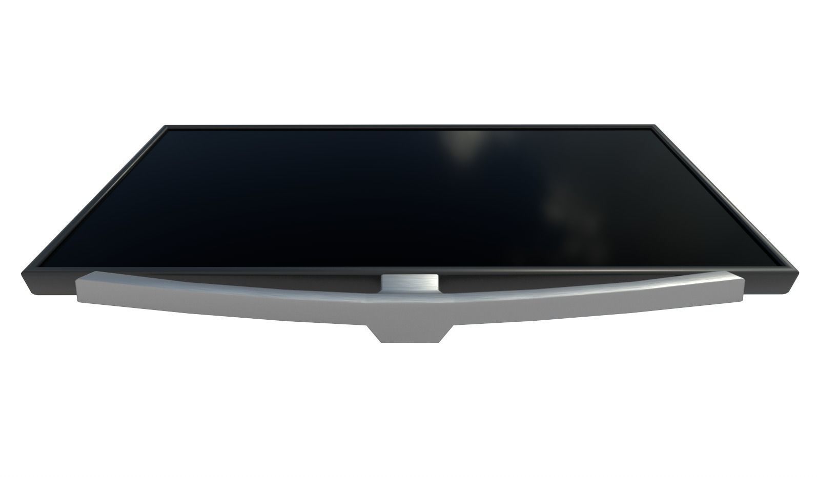 Flatscreen TV Low-poly 3D model_2