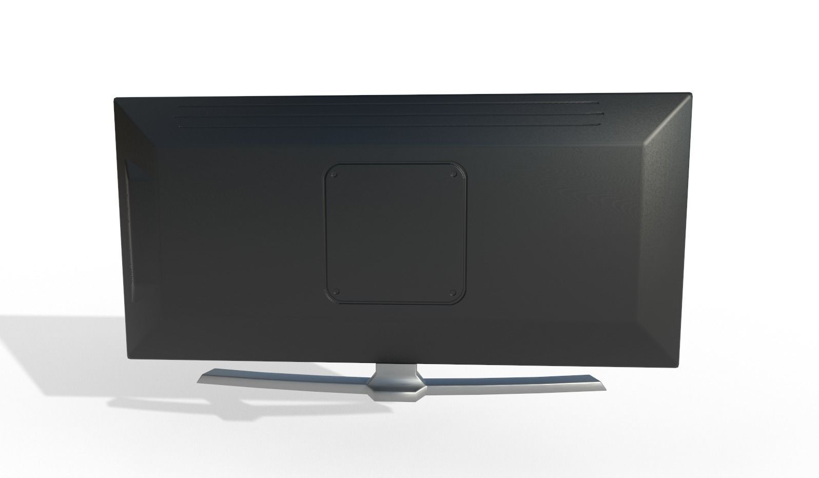 Flatscreen TV Low-poly 3D model_1