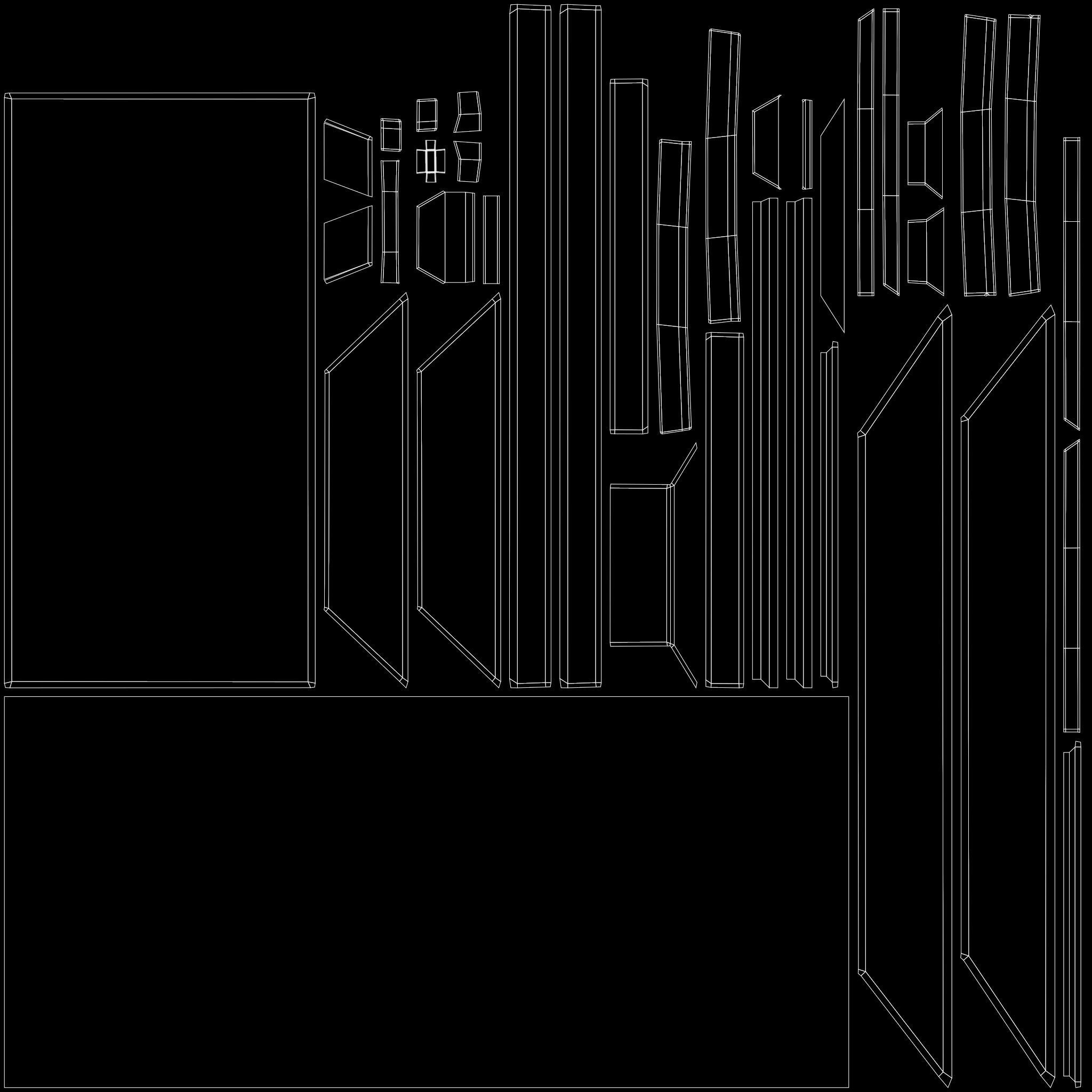 Flatscreen TV Low-poly 3D model_8