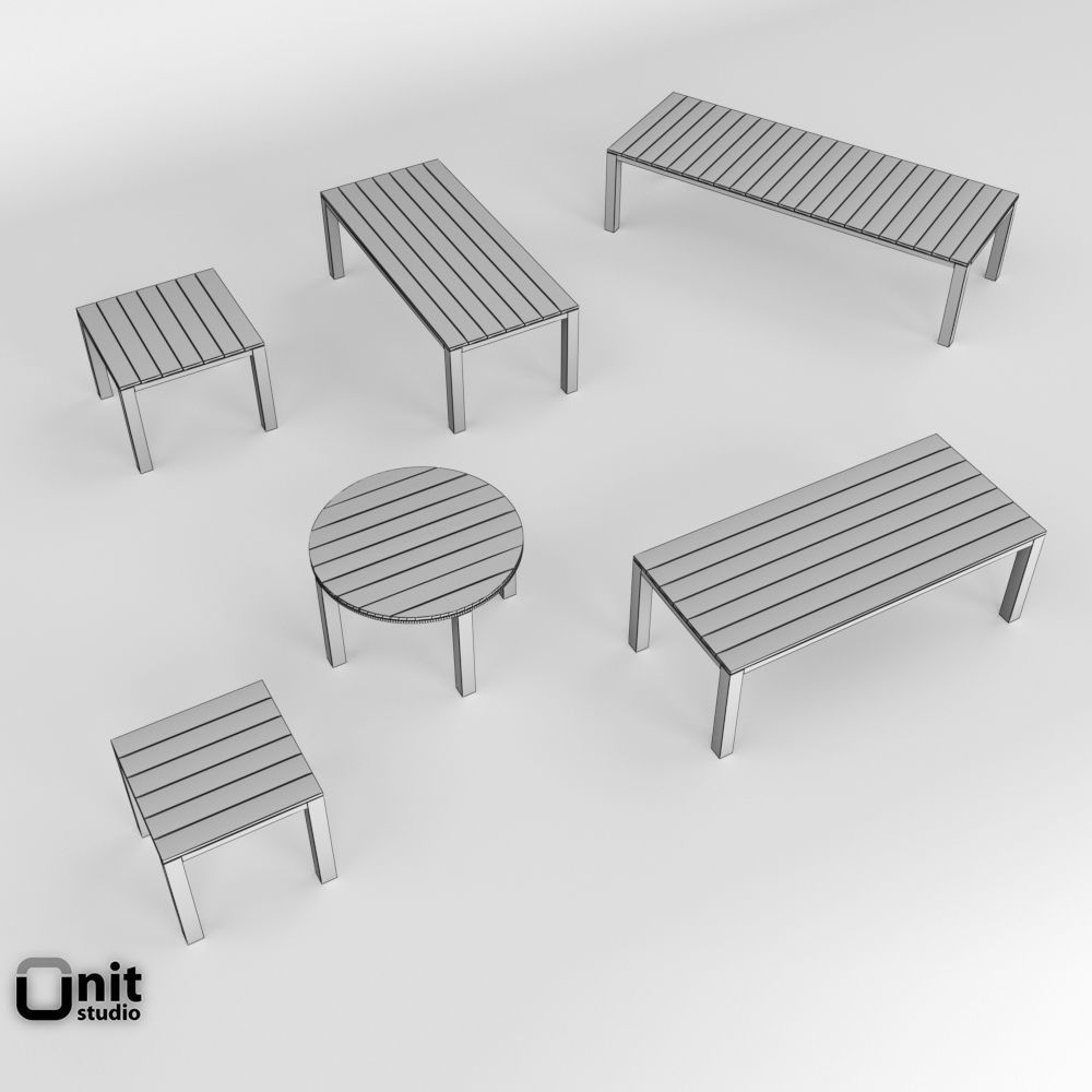 Kos Table collection by Tribu  3D model_9