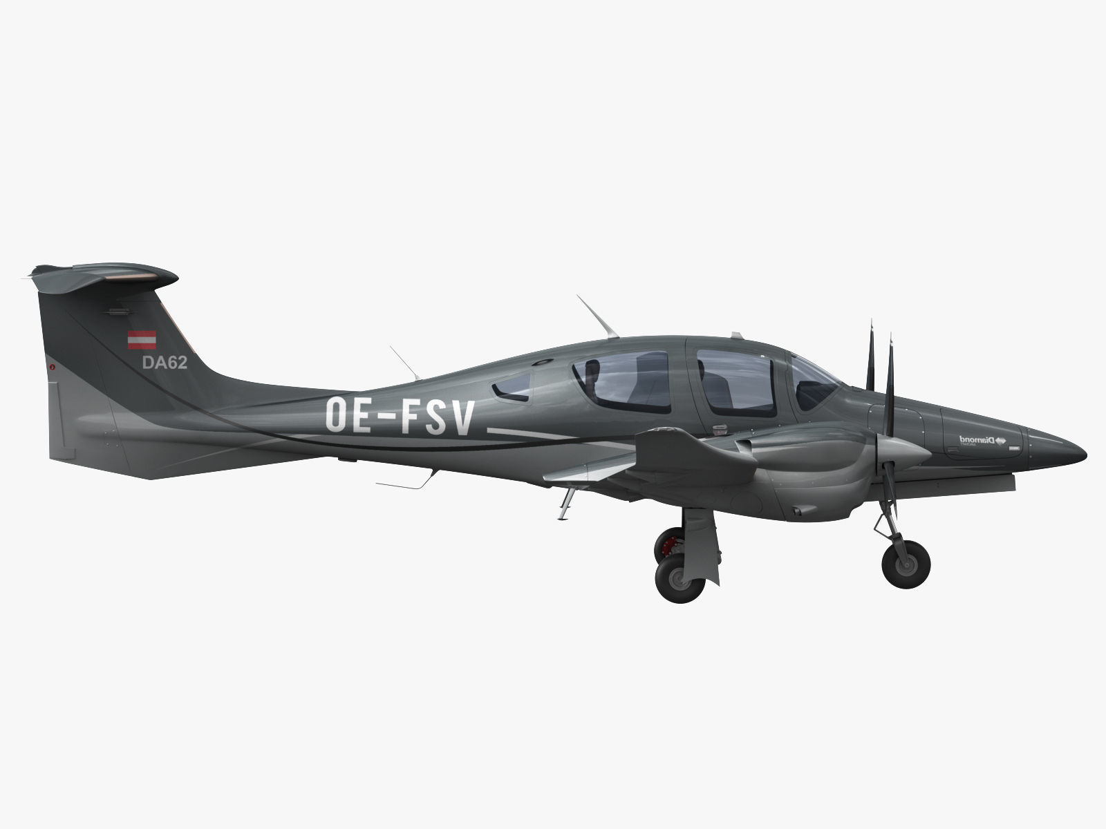 Diamond DA62 3D model_2