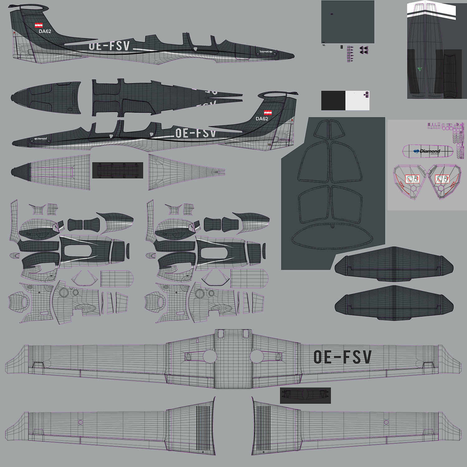 Diamond DA62 3D model_33