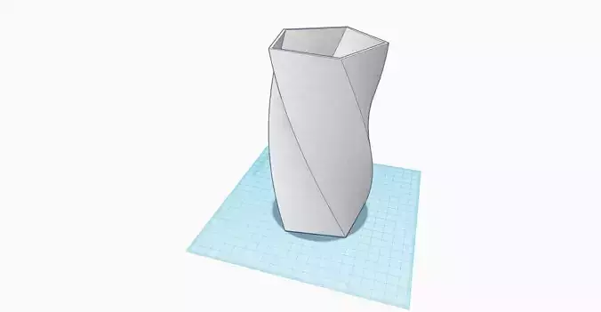 5 Edge Twisted Vase 3D print model