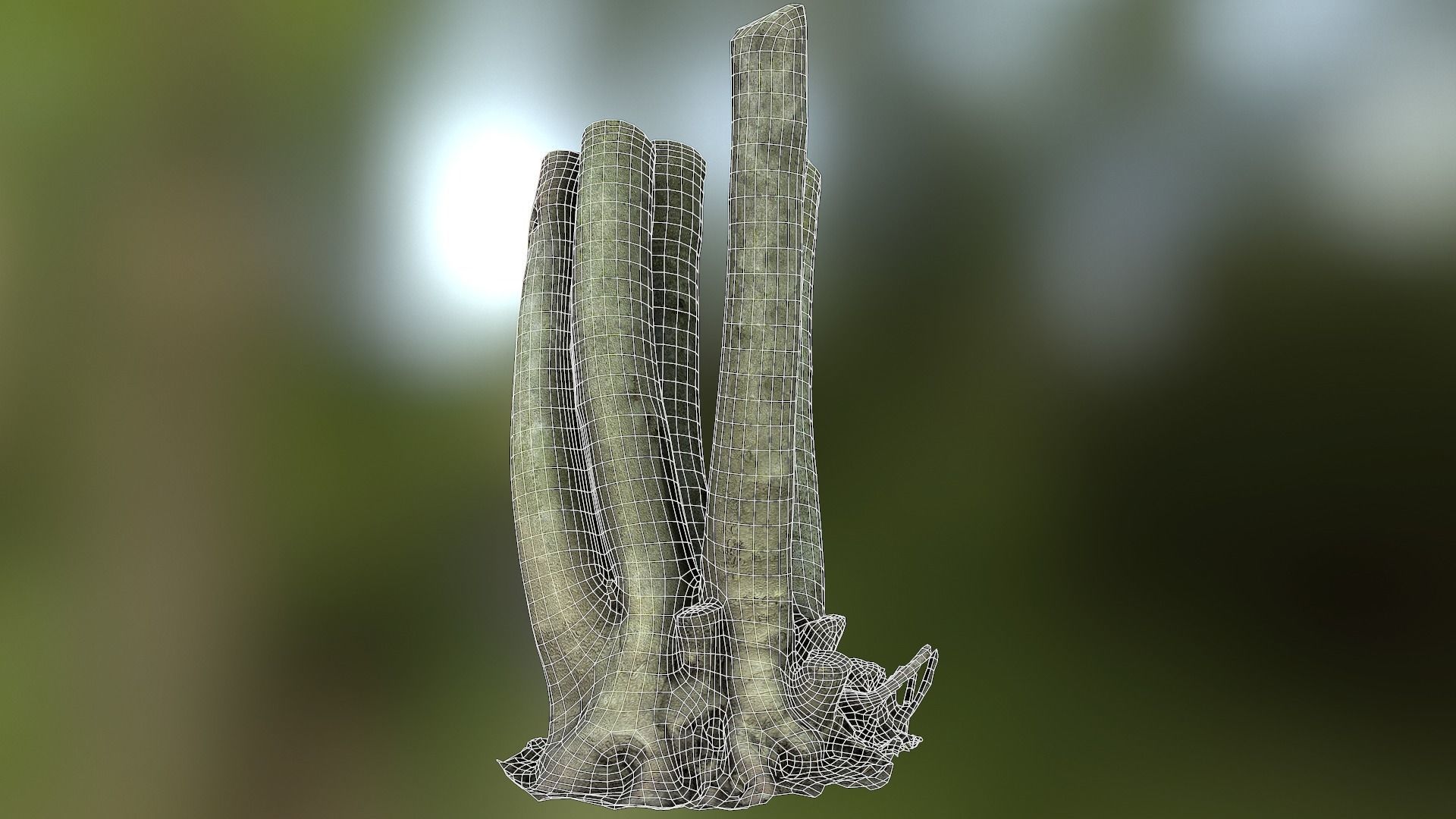 Fig tree environment low poly 3D model Low-poly 3D model_20