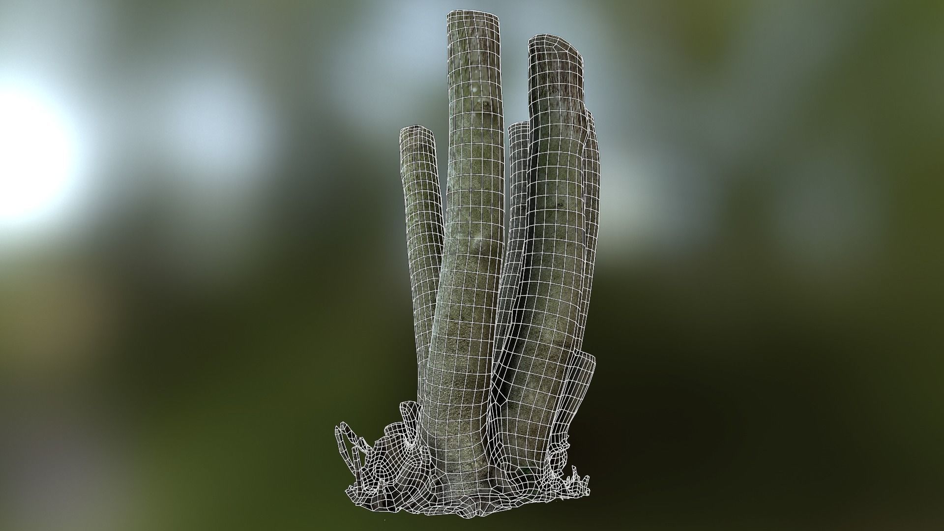 Fig tree environment low poly 3D model Low-poly 3D model_26