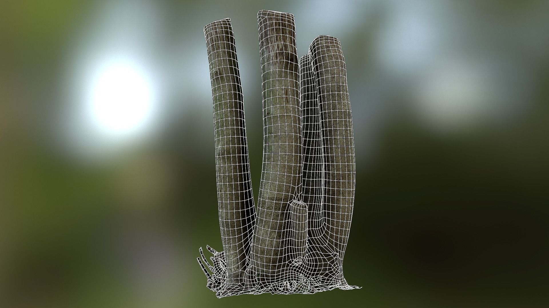 Fig tree environment low poly 3D model Low-poly 3D model_25